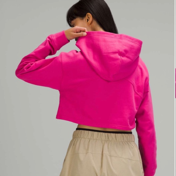COPY - Lululemon All Yours Cropped Hoodie Sonic Pink SZ 12 - Picture 2 of 3